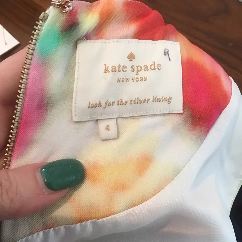 Kate Spade‎ New York Bowden Watercolor Floral Silky Sheath Career Easter Dress 4